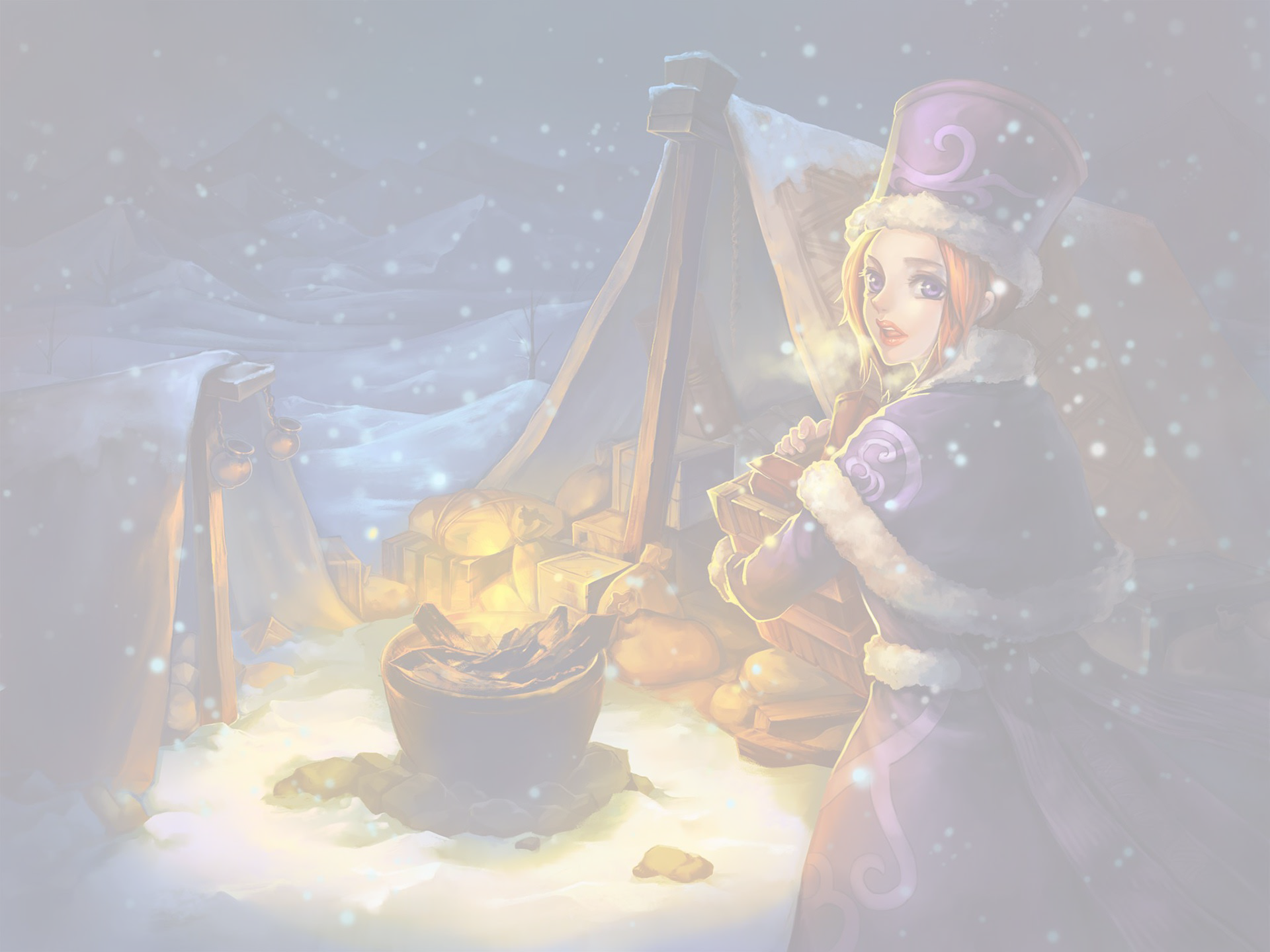 lady in the snow